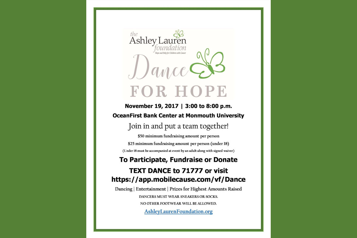 Dance for Hope, promotional flyer