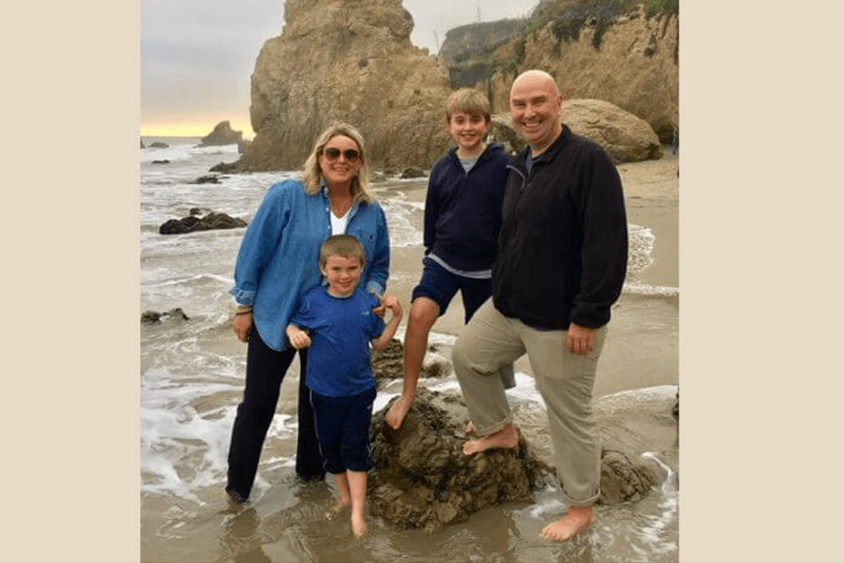 Family on the beach; Go-Fund-Me