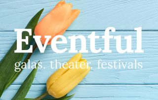 Flyer for eventful, tulips