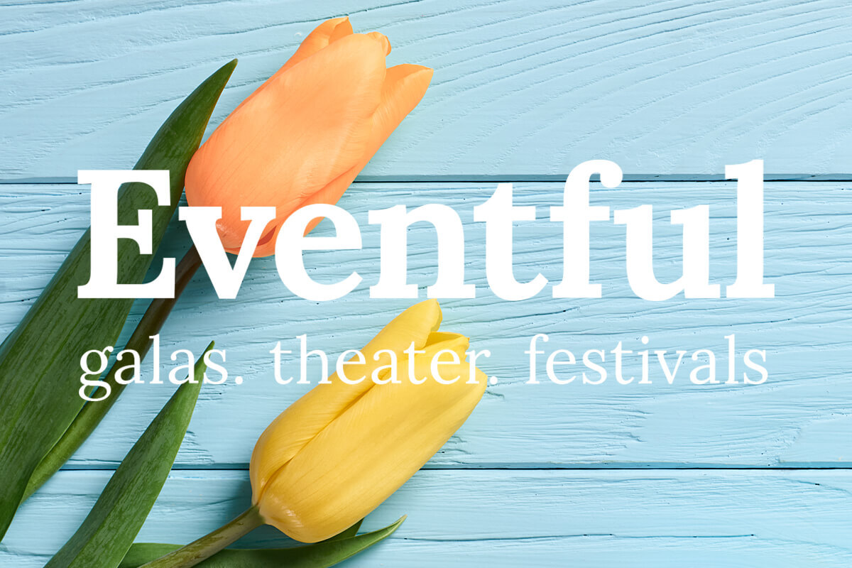 Flyer for eventful, tulips