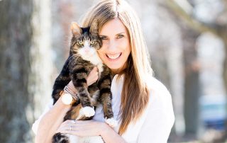 Sally Williams with her beloved cat Brodie