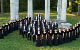 Westminster Choir posing as a goup outside