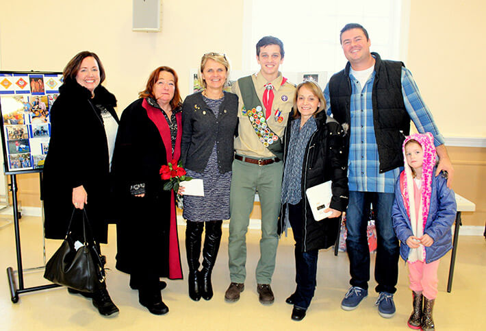 Michael Frissora, with family