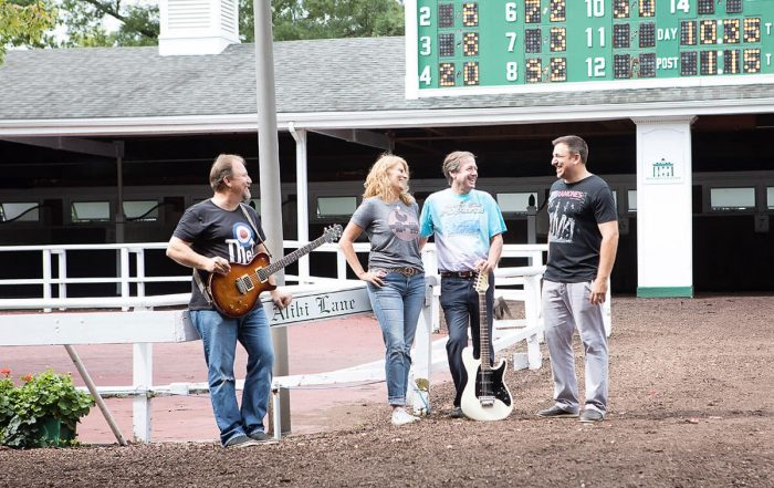 Rockfest organizers posing on track