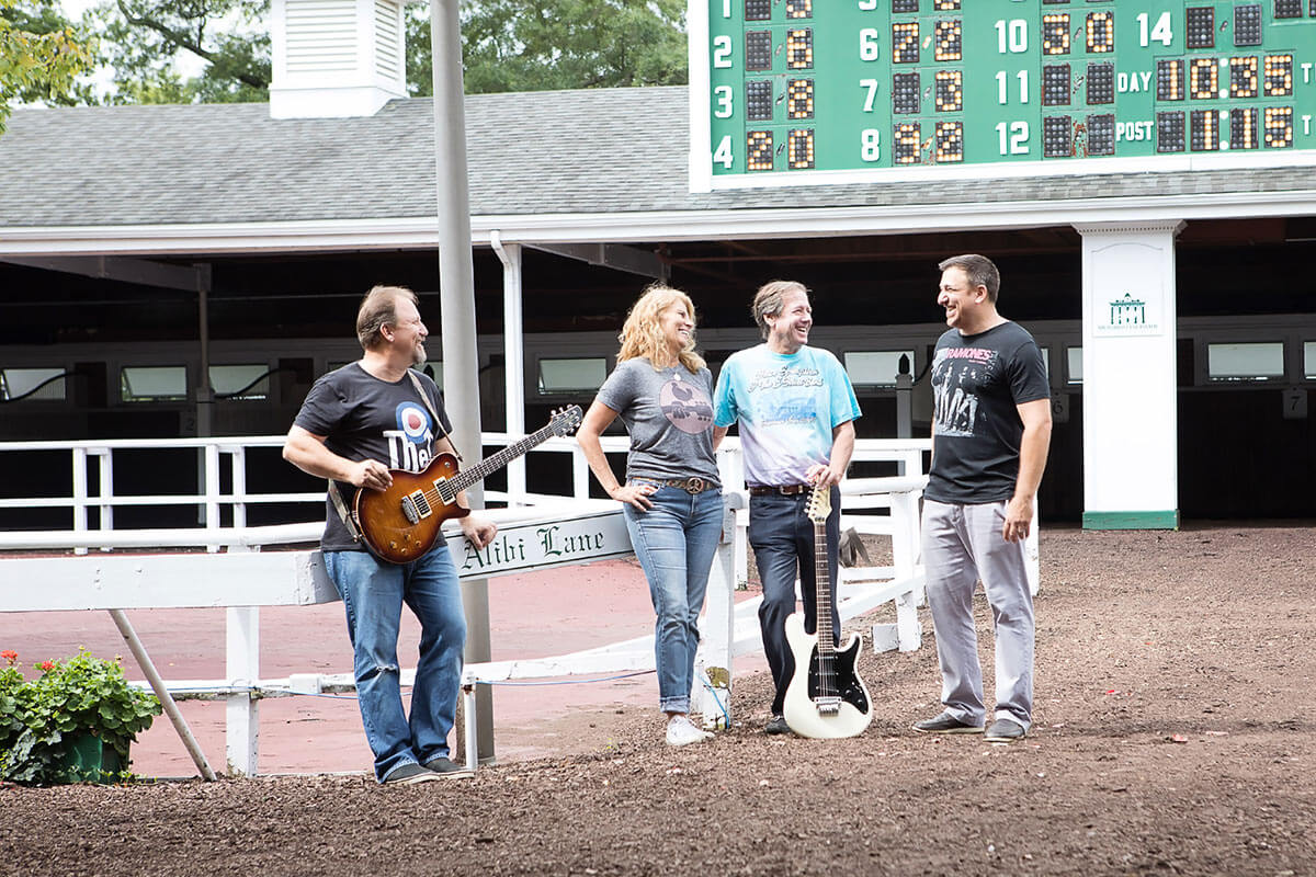 Rockfest organizers posing on track