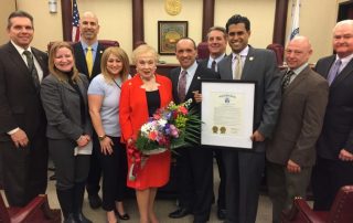 Lillian G. Burry being honored by fellow Freeholders