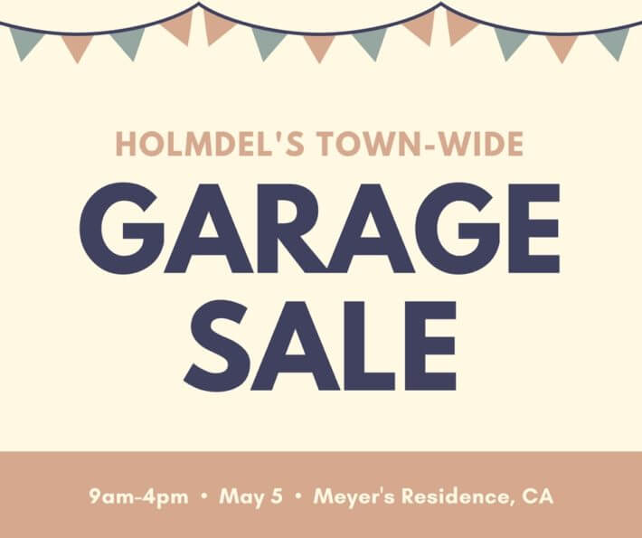 Holmdel's Town-Wide Garage Sale, promotional flyer