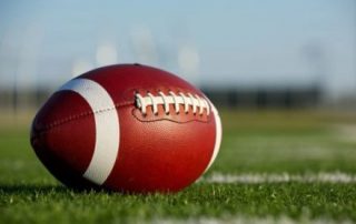 Photo of a football on the field