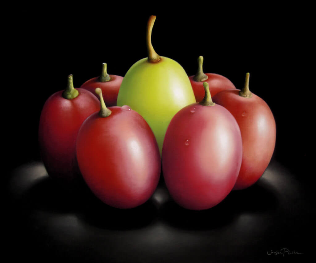 Painting of a bunch of grapes