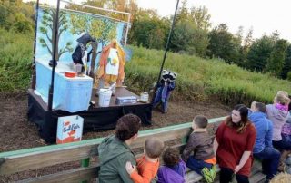 Attendees on a hayride