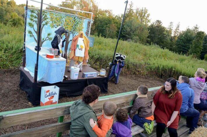 Attendees on a hayride