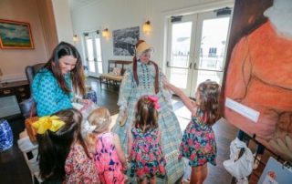 Little girls gathered for the Tea With Me event