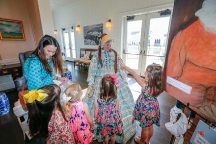 Little girls gathered for the Tea With Me event