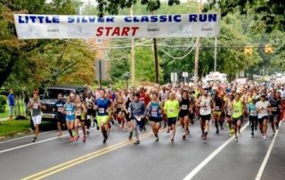 Runners during the Little Silver 5K Classic Run