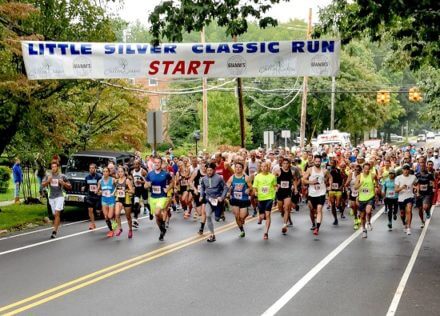 Runners during the Little Silver 5K Classic Run