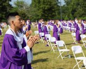 Students at graduation