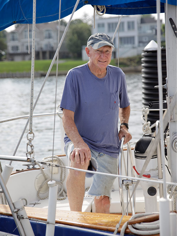 Man on a sailboat