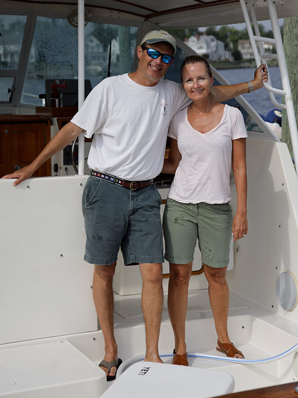 Man and woman on sailboat