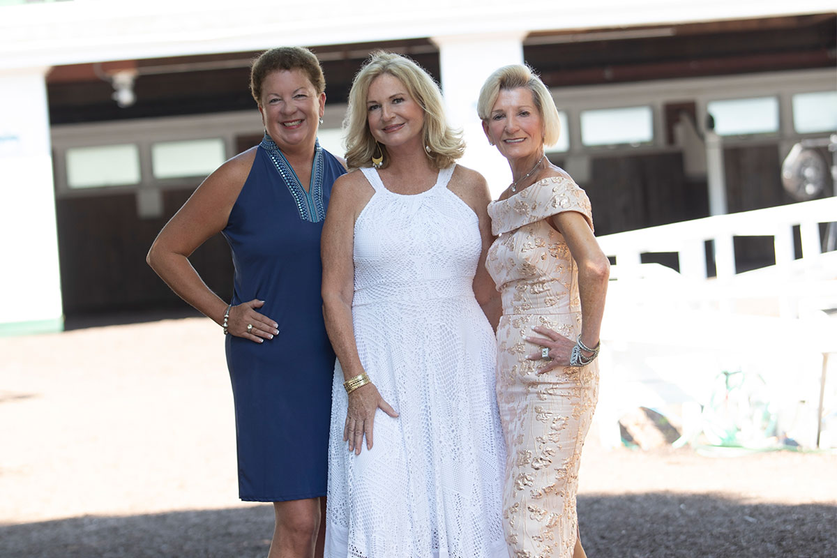 Maria Farhat Tanzola, Maureen Lloyd and Carol Stillwell at the Monmouth Racetrack