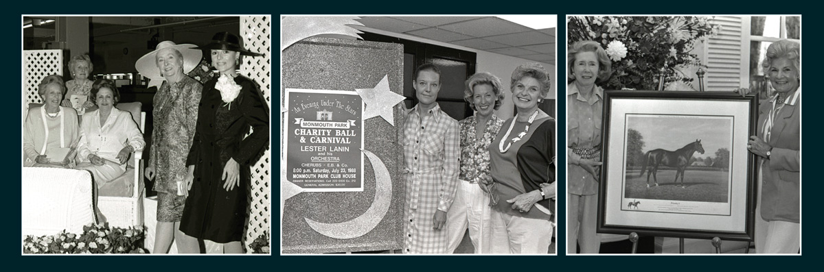 Black and White Photographs of Monmouth Park Charity Fund Events